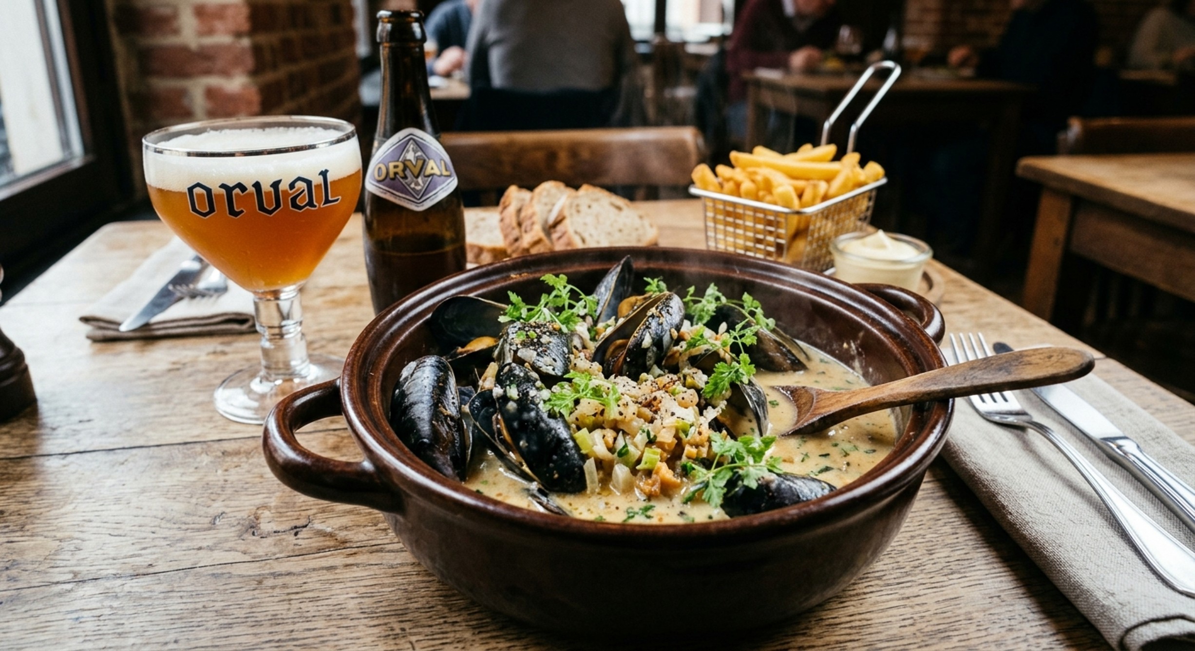 Cassolette de moules à l'Orval
